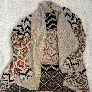 Aztec Pattern Sweater Cover Up